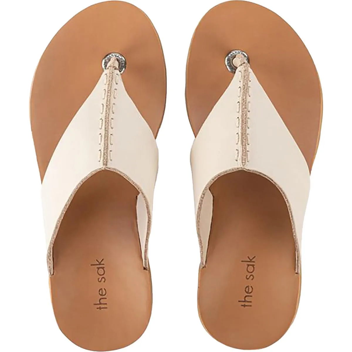 1000082195 Womens Comfort Insole Leather Thong Sandals