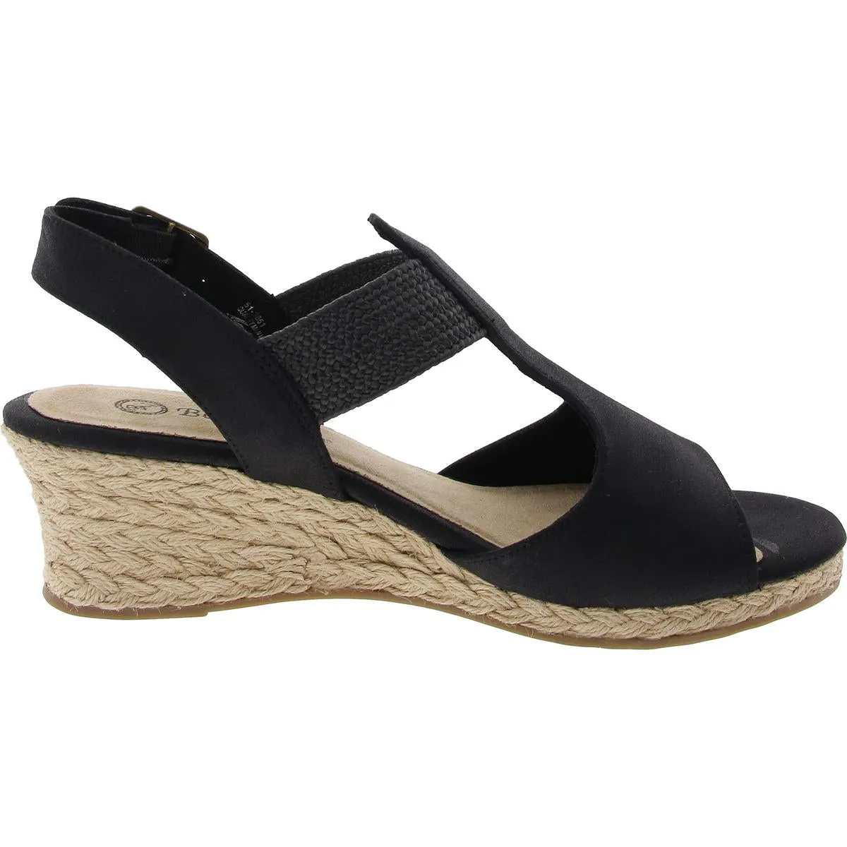 51-3661 Womens Buckle Man Made Wedge Sandals
