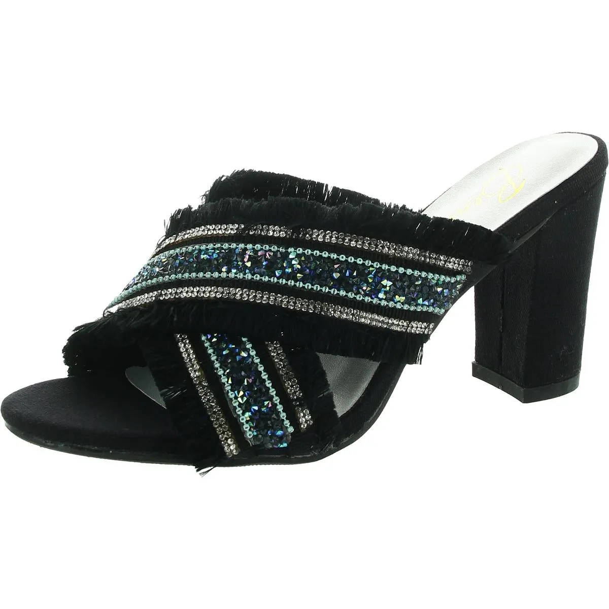 Abigail Womens Embellished Knit Heels