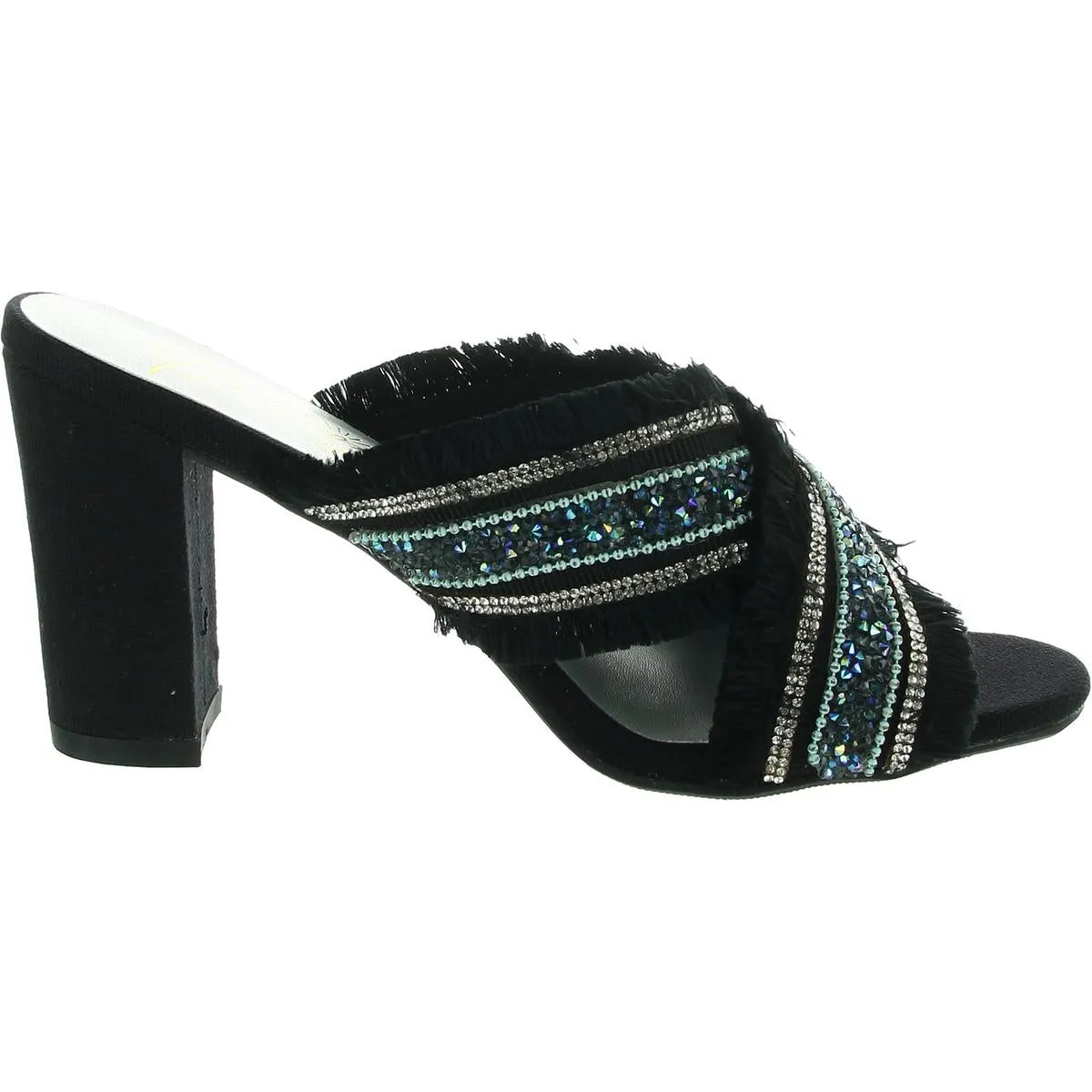 Abigail Womens Embellished Knit Heels