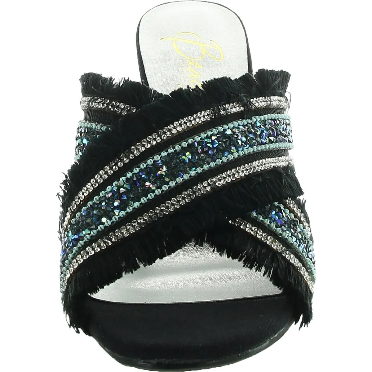 Abigail Womens Embellished Knit Heels