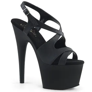 ADORE-730 Black Faux Leather/Black Matte
