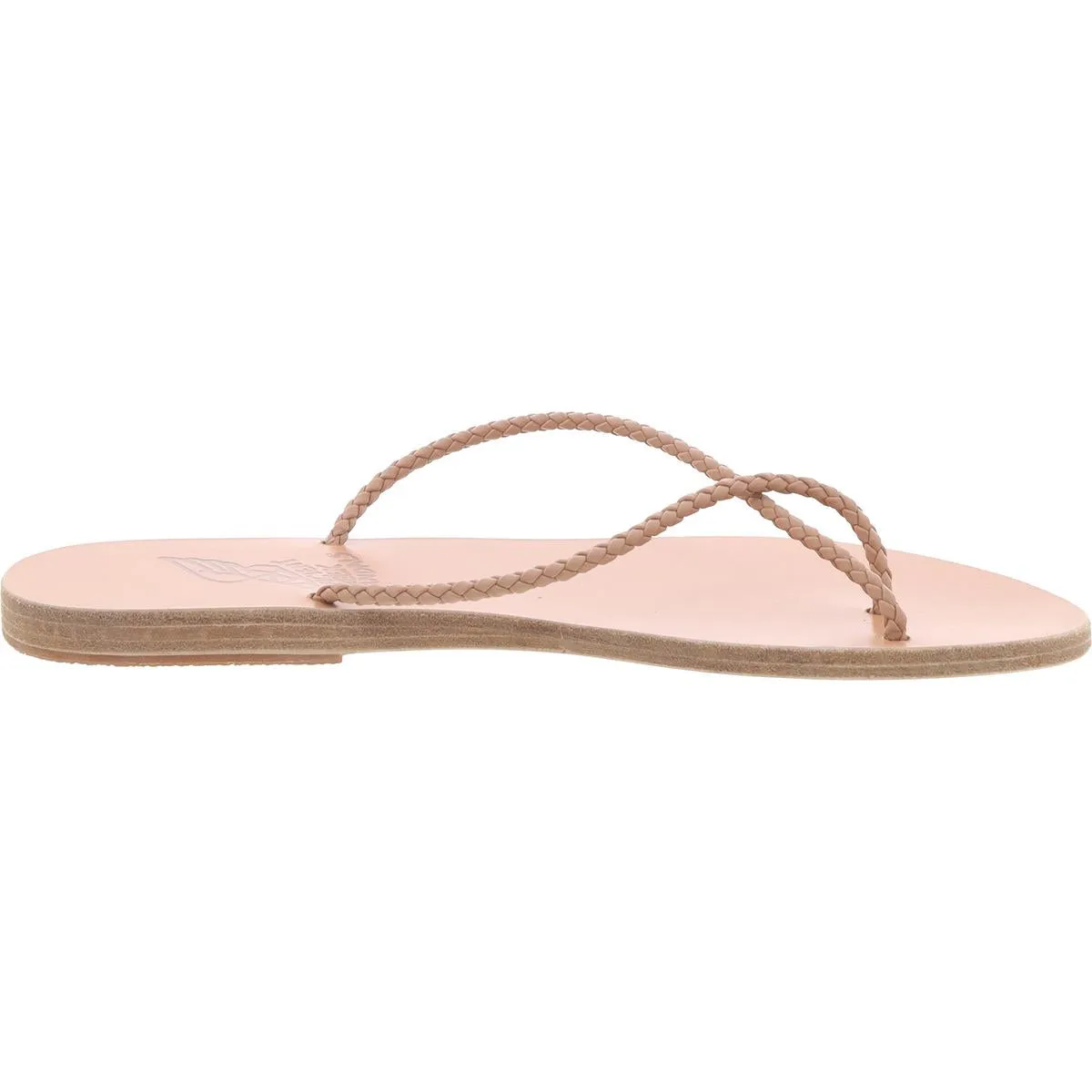 Adrahti Womens Braided Faux Leather Flip-Flops