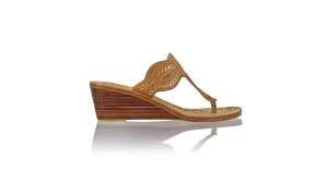 Africa 50mm Wedges - Light Brown&Gold