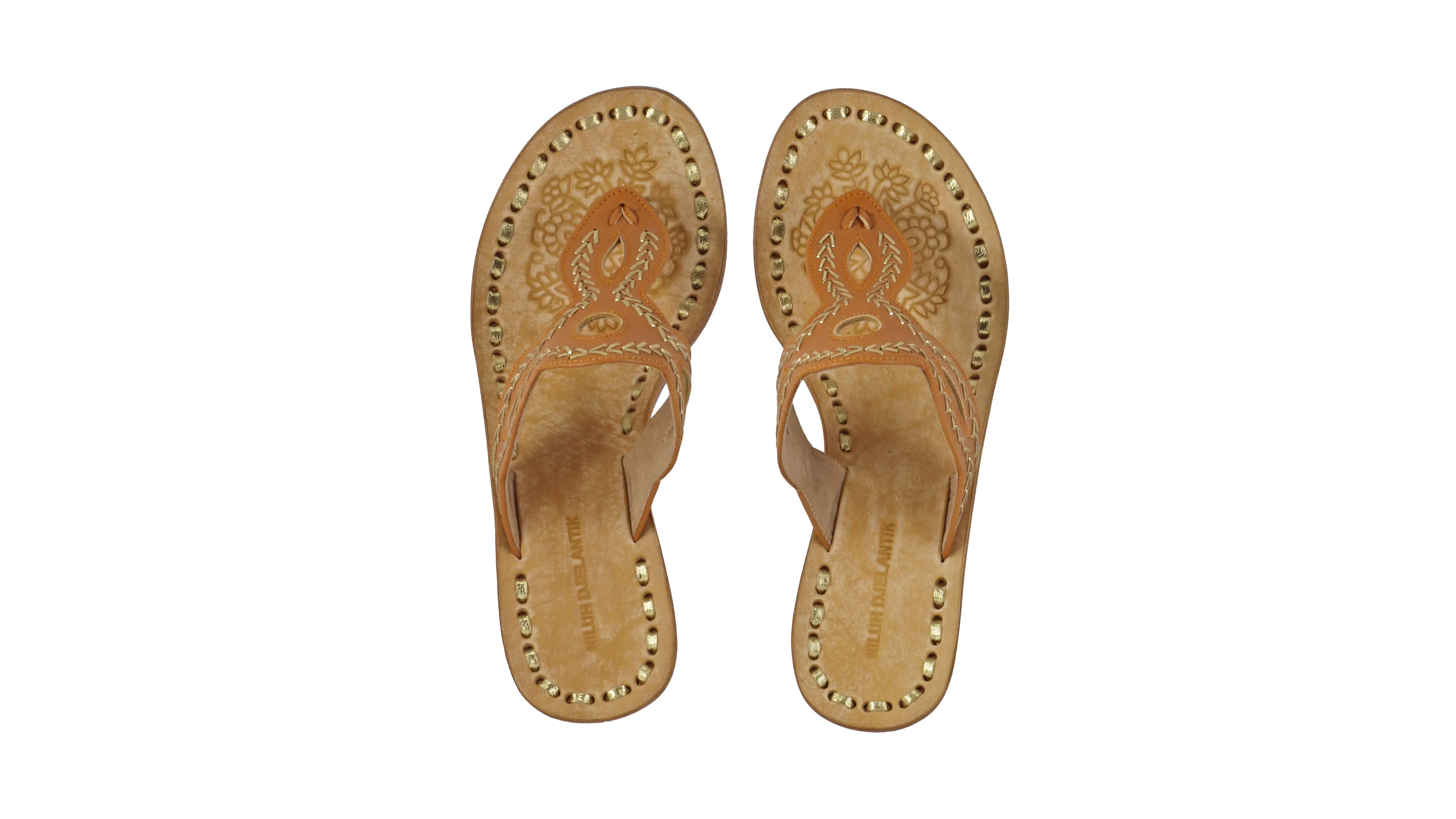 Africa 50mm Wedges - Light Brown&Gold