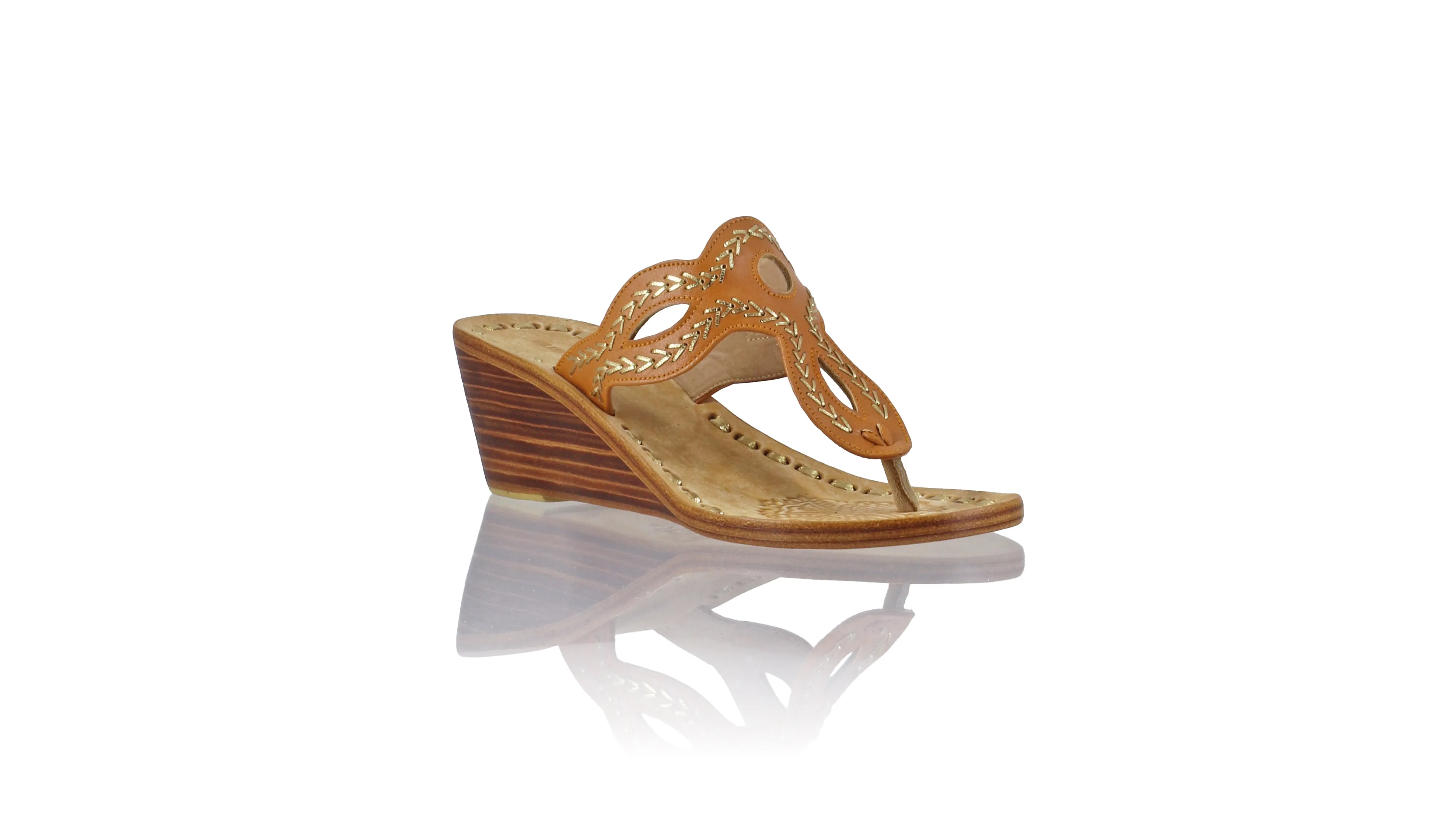 Africa 50mm Wedges - Light Brown&Gold