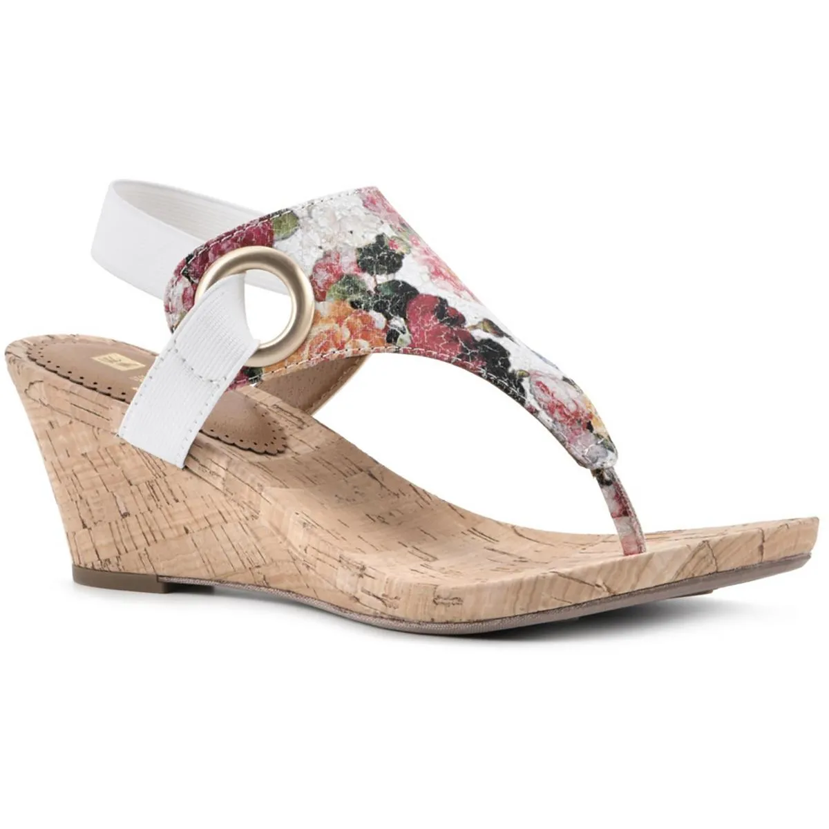 Aida Womens Thong Slingback Wedges