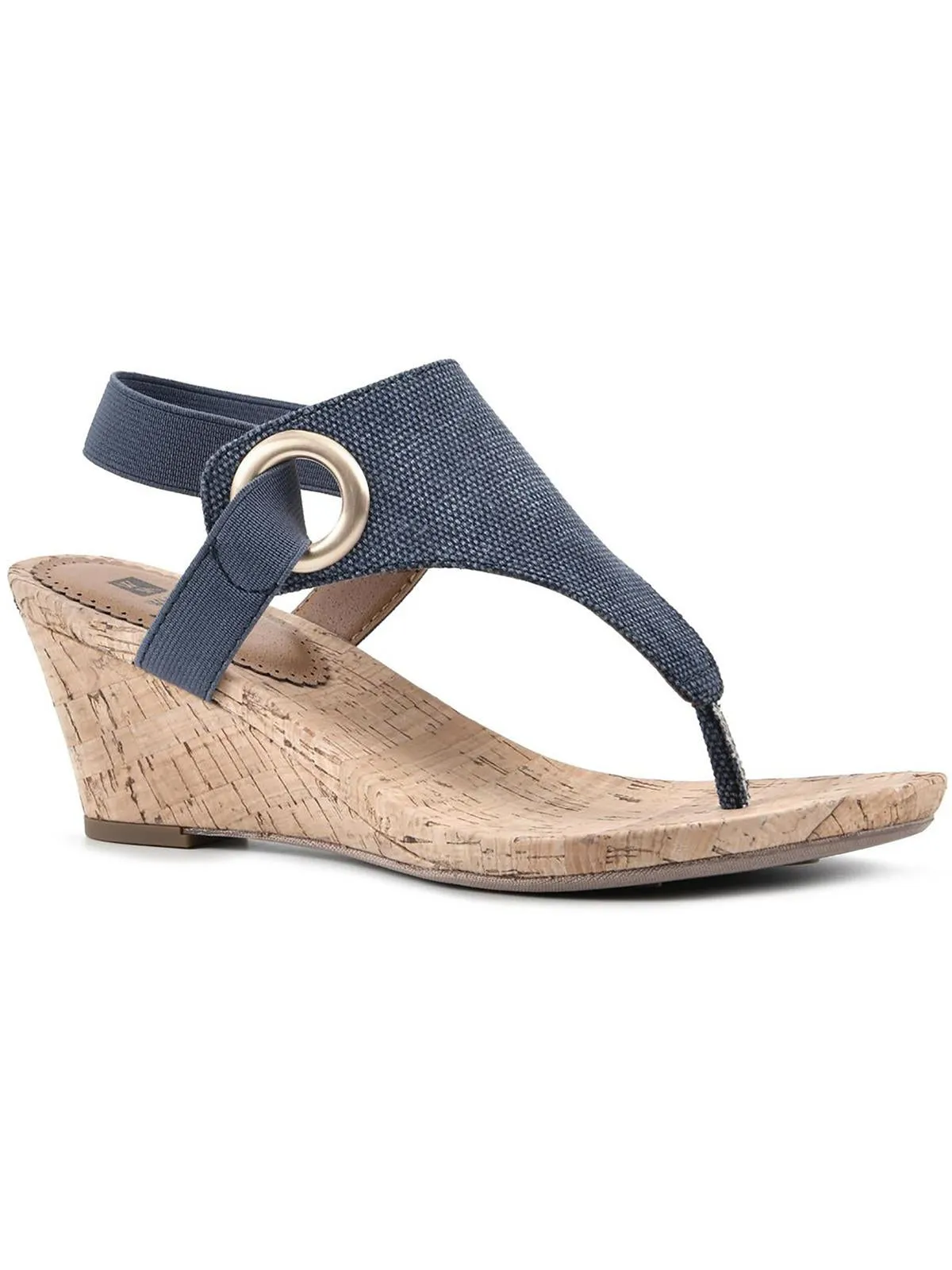 Aida Womens Thong Slingback Wedges