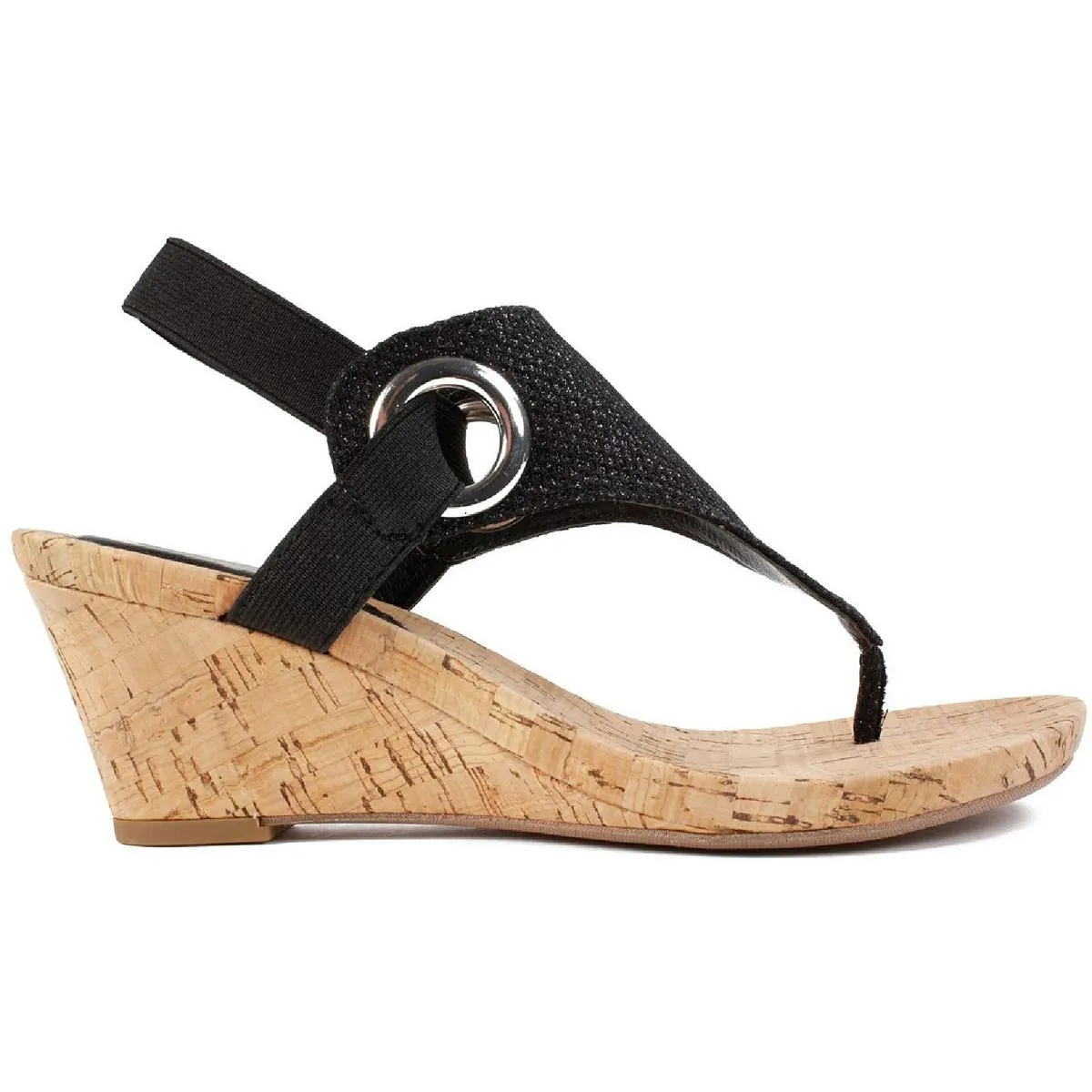 Aida Womens Thong Slingback Wedges