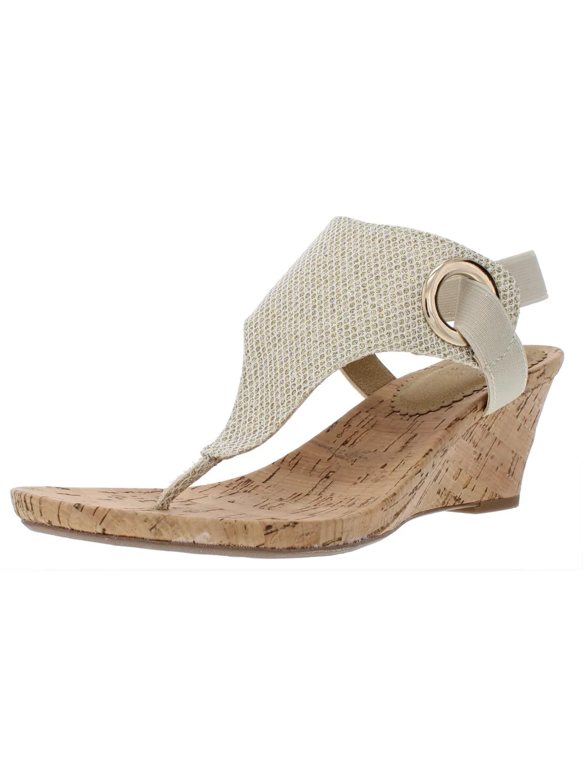 Aida Womens Thong Slingback Wedges