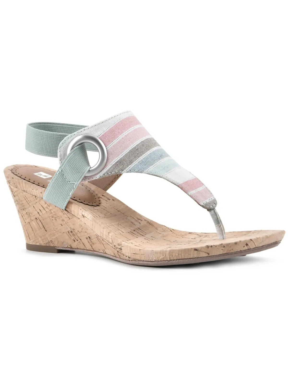 Aida Womens Thong Slingback Wedges