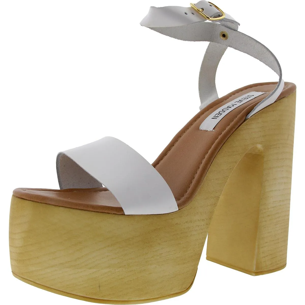 Alessia Womens Buckle Platform Sandals
