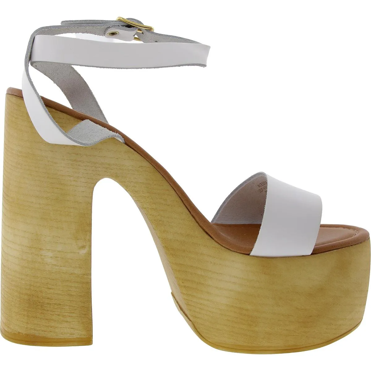 Alessia Womens Buckle Platform Sandals