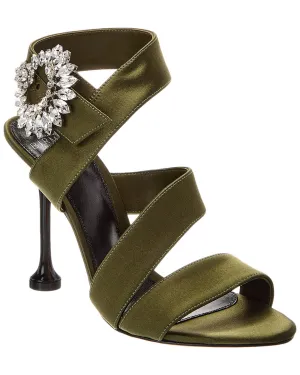 Alexandre Birman Antonia Crystals 100 Satin Sandal