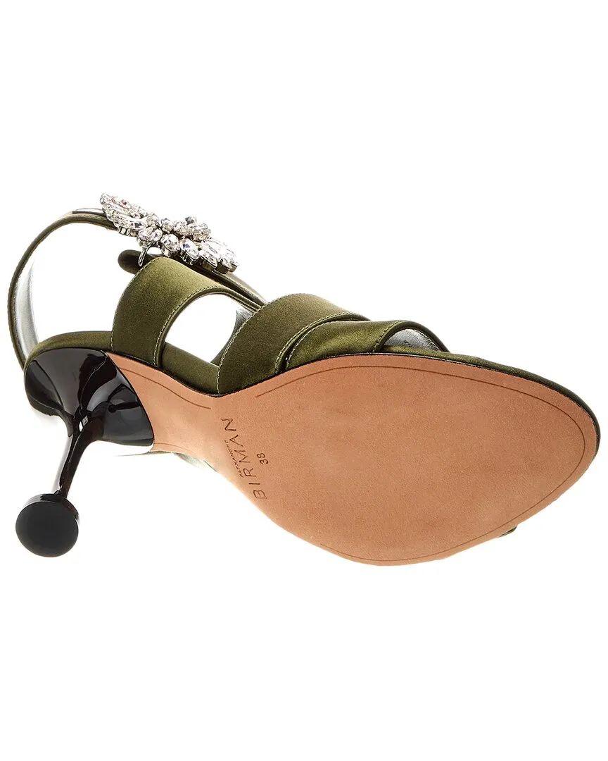 Alexandre Birman Antonia Crystals 100 Satin Sandal