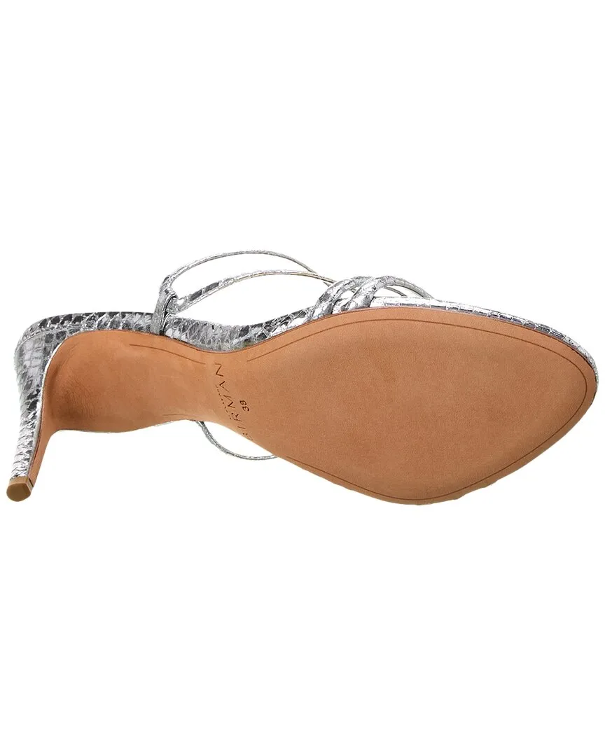Alexandre Birman Eve 85 Embossed Leather Sandal