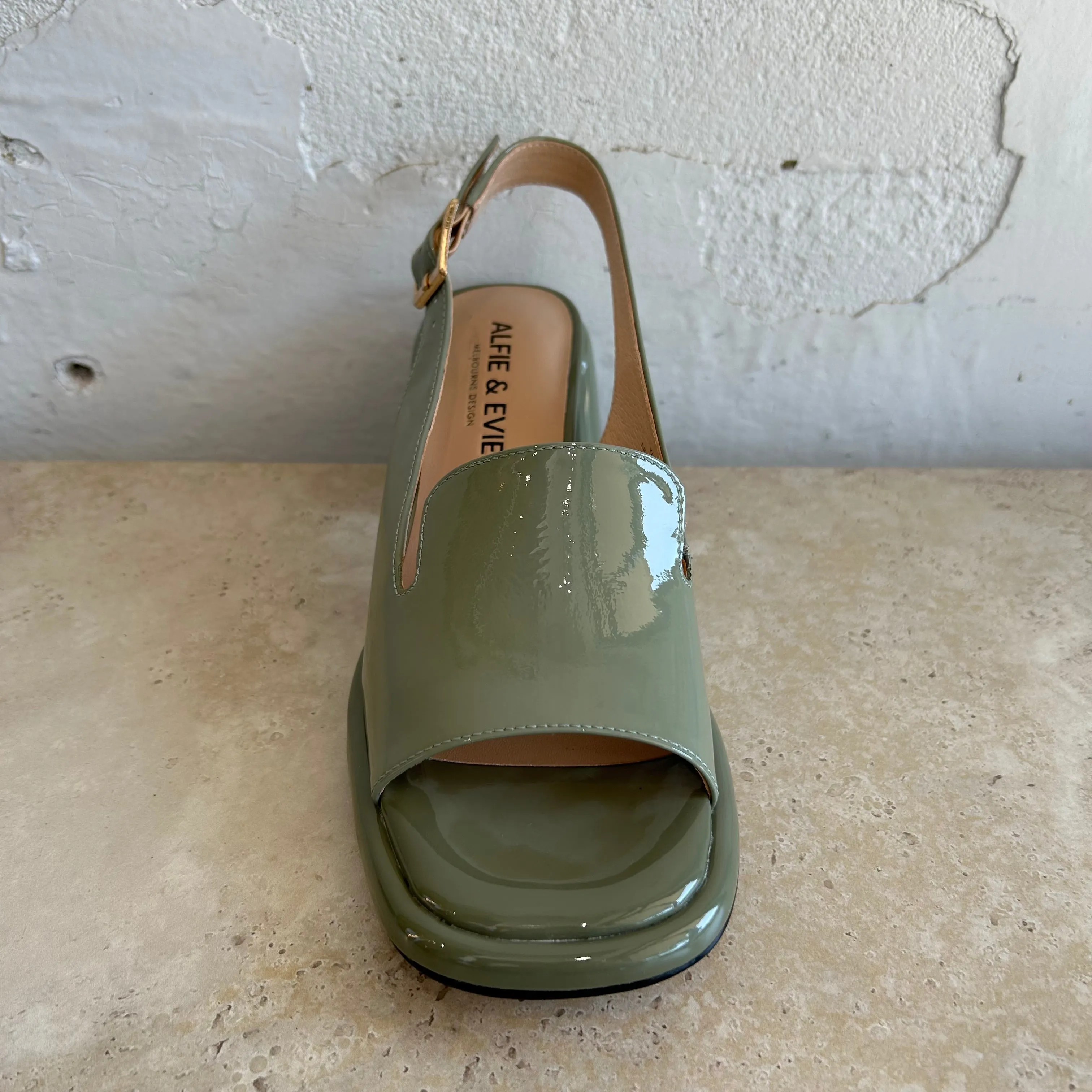 Alfie & Evie York Green Patent