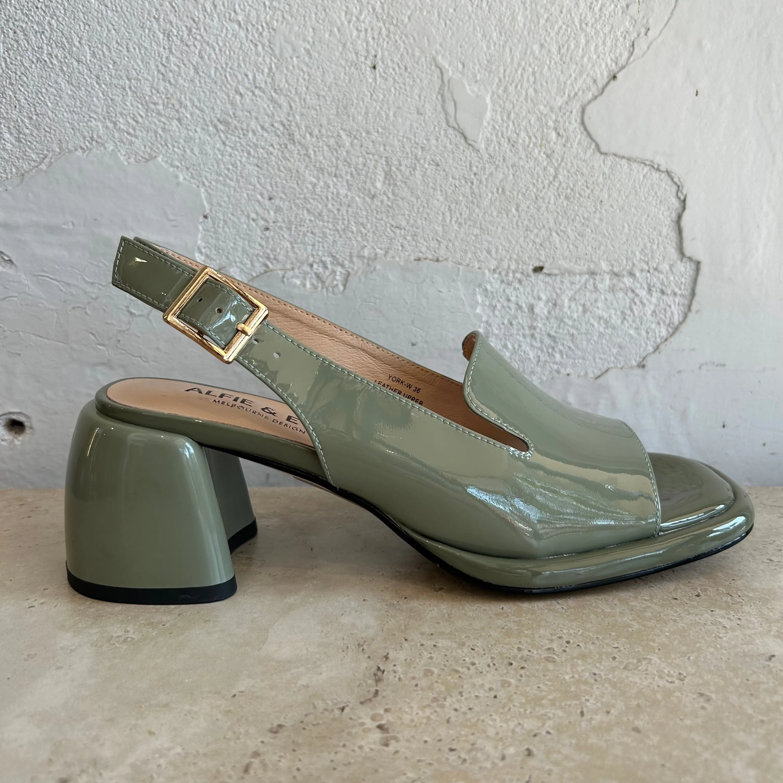 Alfie & Evie York Green Patent