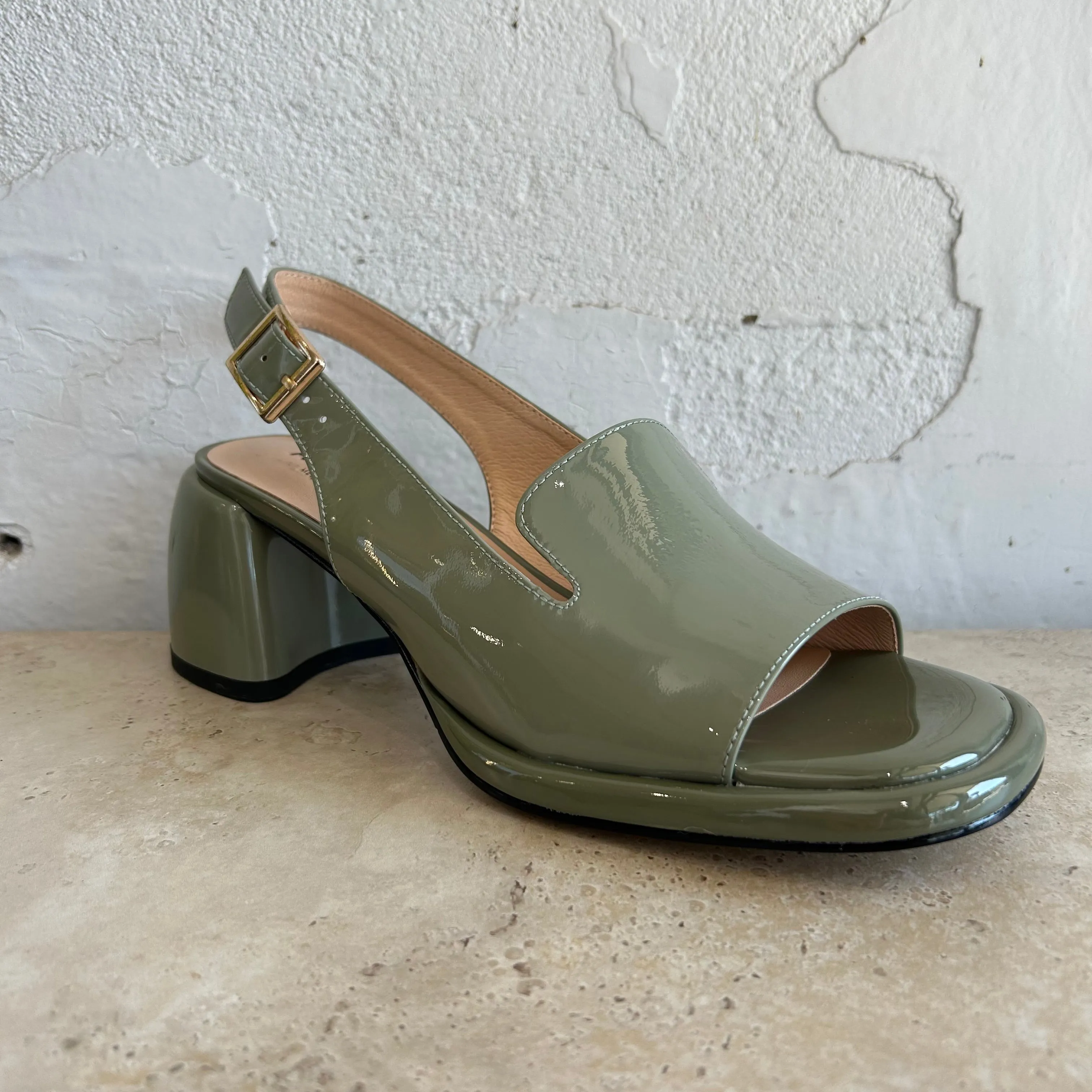 Alfie & Evie York Green Patent