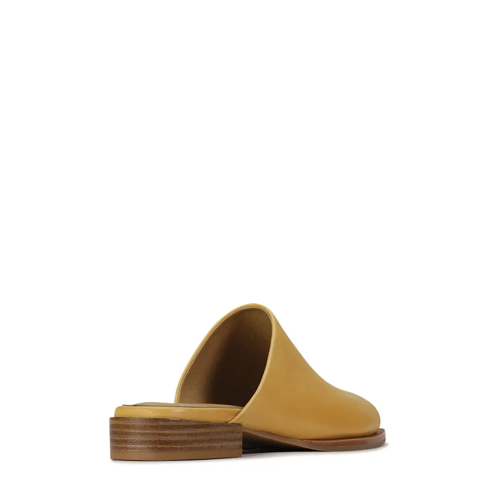 ALLA LEATHER SLIDE SANDALS