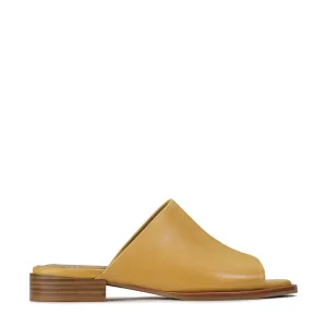 ALLA LEATHER SLIDE SANDALS