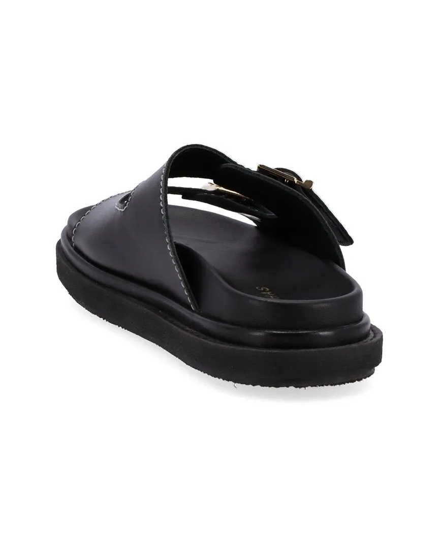 ALOHAS Buckle Strap Leather Sandal