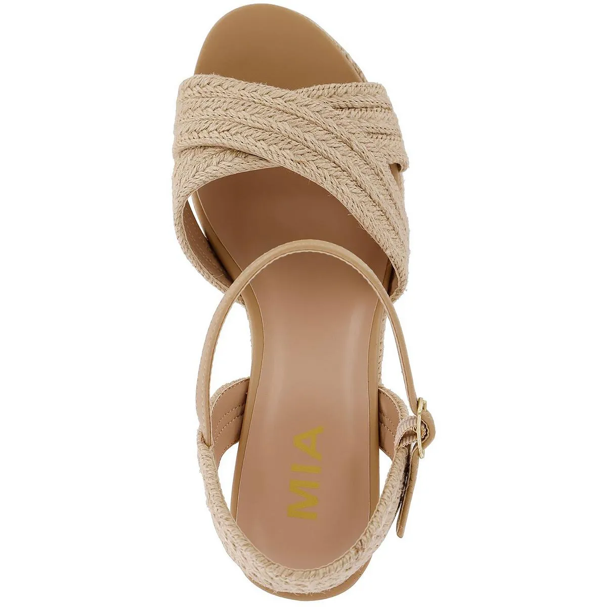 ALOUETTE Womens Woven Ankle strap Espadrilles