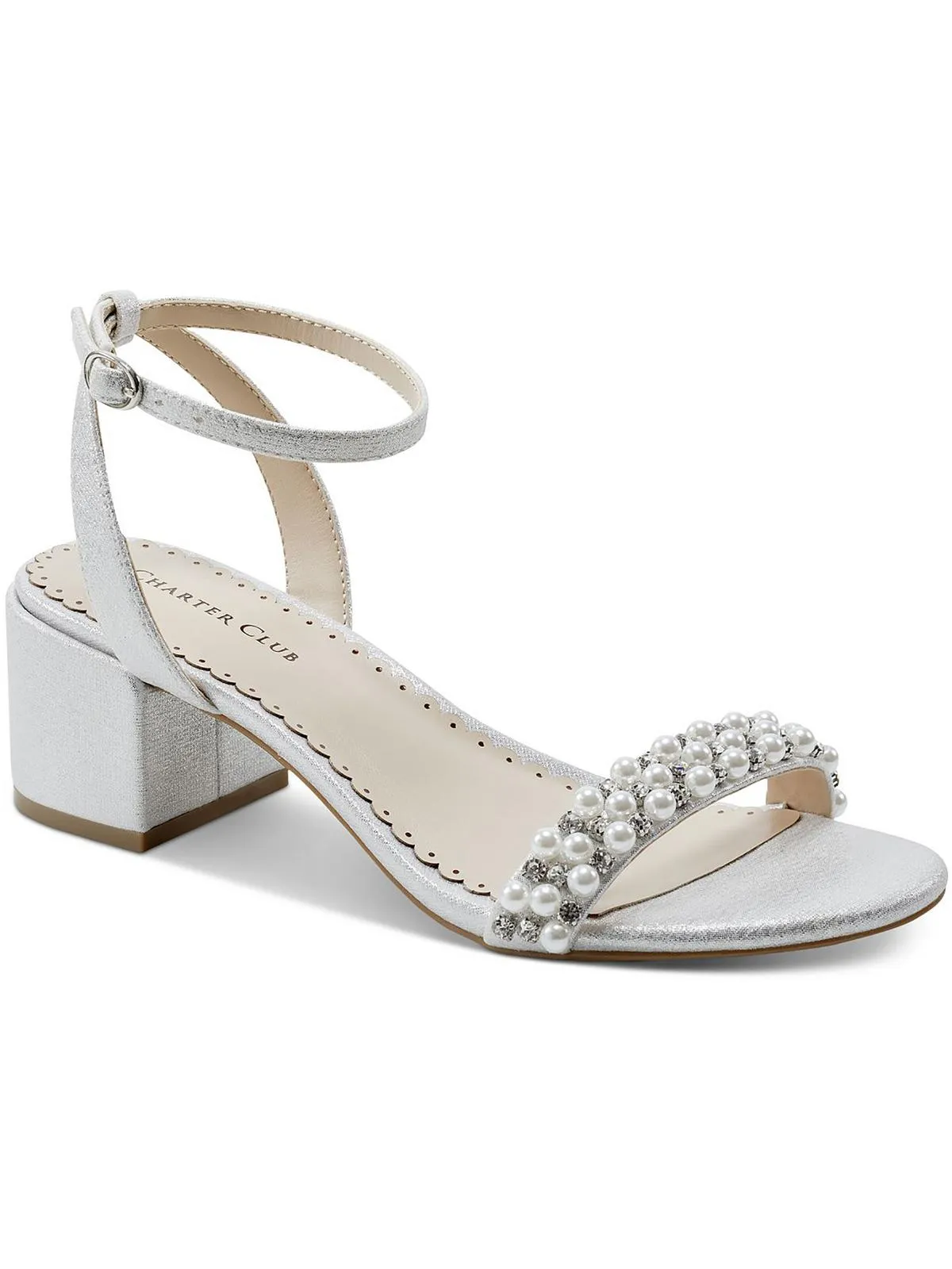 Amaraa Womens Satin Embellished Heels