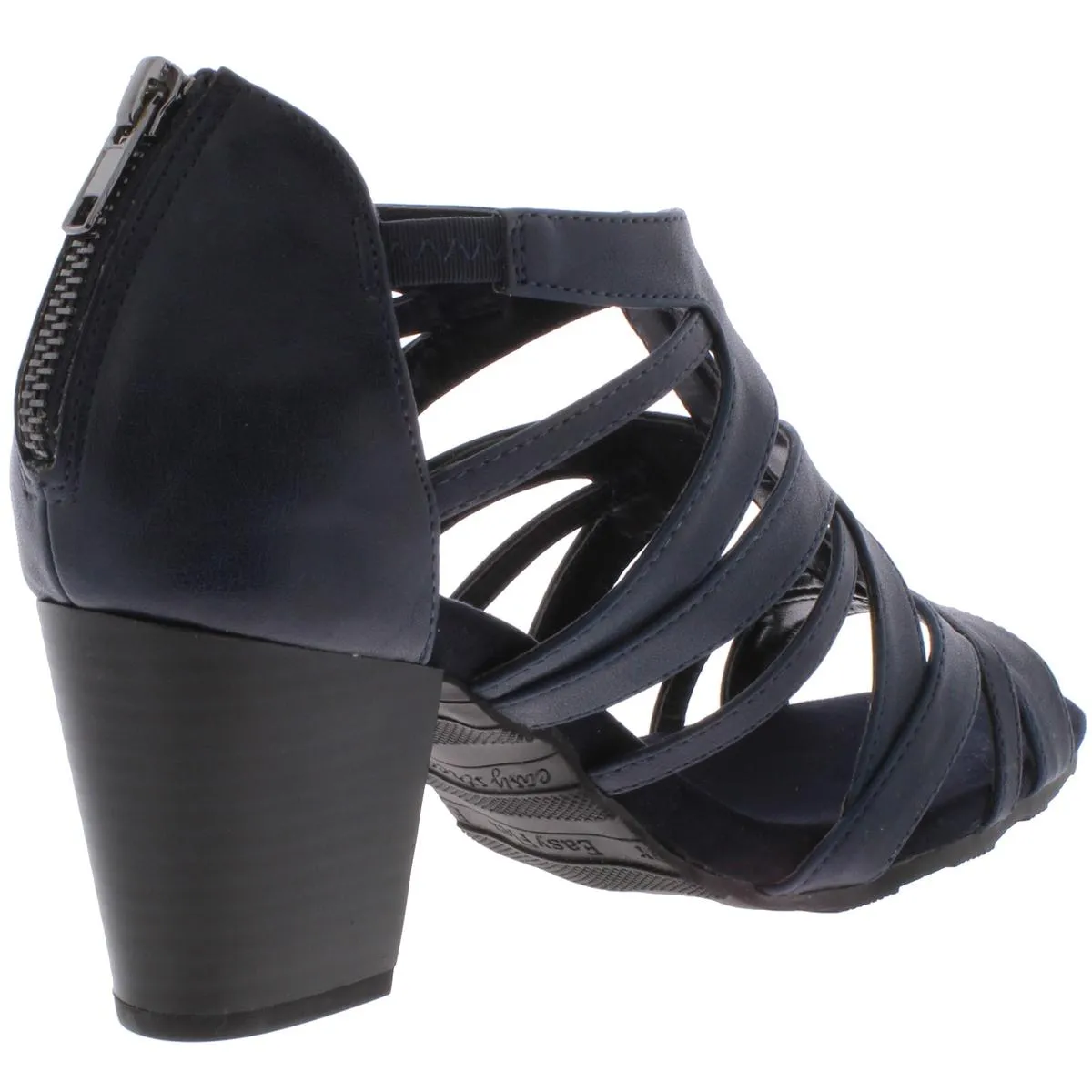 Amaze Womens Faux Leather Caged Heel Sandals