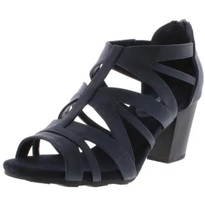 Amaze Womens Faux Leather Caged Heel Sandals