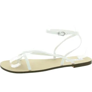 Amuse Womens Buckle Faux Leather Thong Sandals