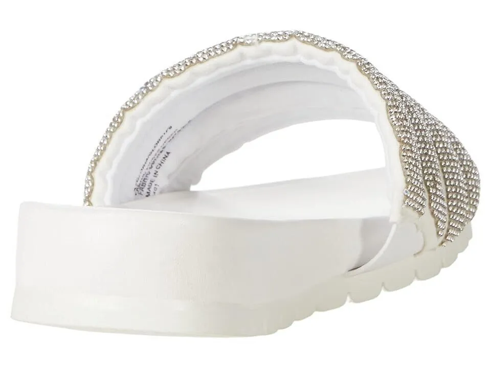 Anne Klein Gloria GLOR01F9-100 Slide Women's US 10 White Slip On Sandals KHD809