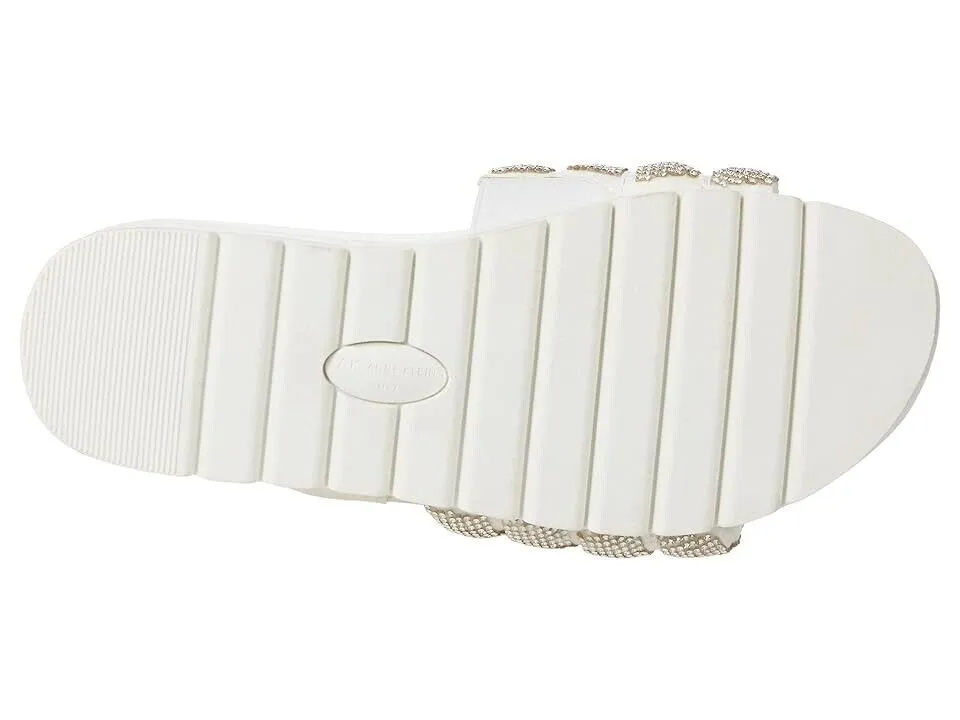 Anne Klein Gloria GLOR01F9-100 Slide Women's US 10 White Slip On Sandals KHD809