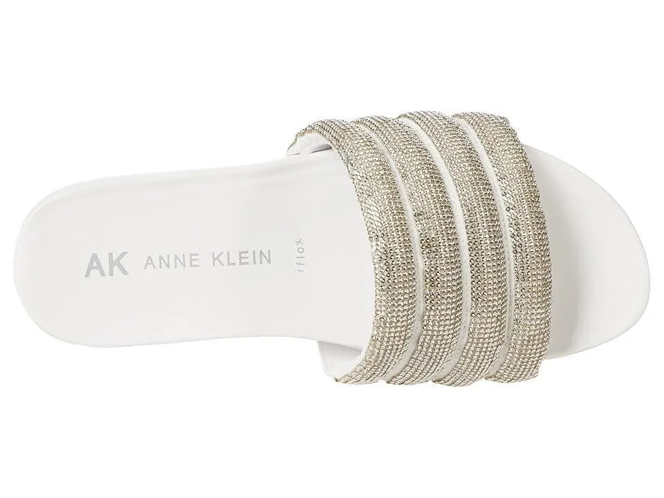 Anne Klein Gloria GLOR01F9-100 Slide Women's US 10 White Slip On Sandals KHD809