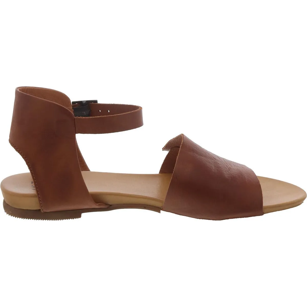 Antony Womens Leather Mini Wedge Ankle Strap