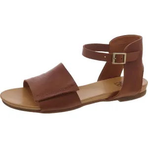 Antony Womens Leather Mini Wedge Ankle Strap