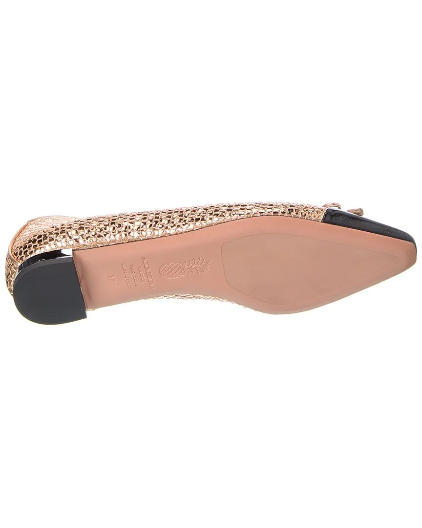 Aquazzura Gioia Leather Flat