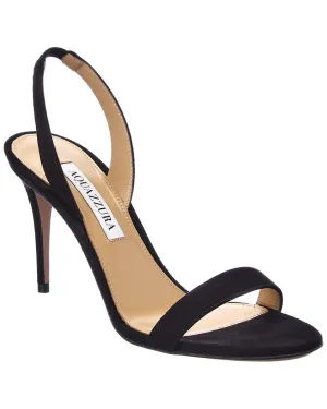Aquazzura So Nude 85 Suede Slingback Sandal