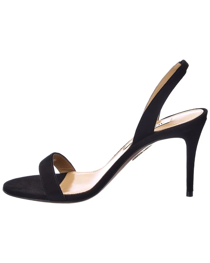 Aquazzura So Nude 85 Suede Slingback Sandal