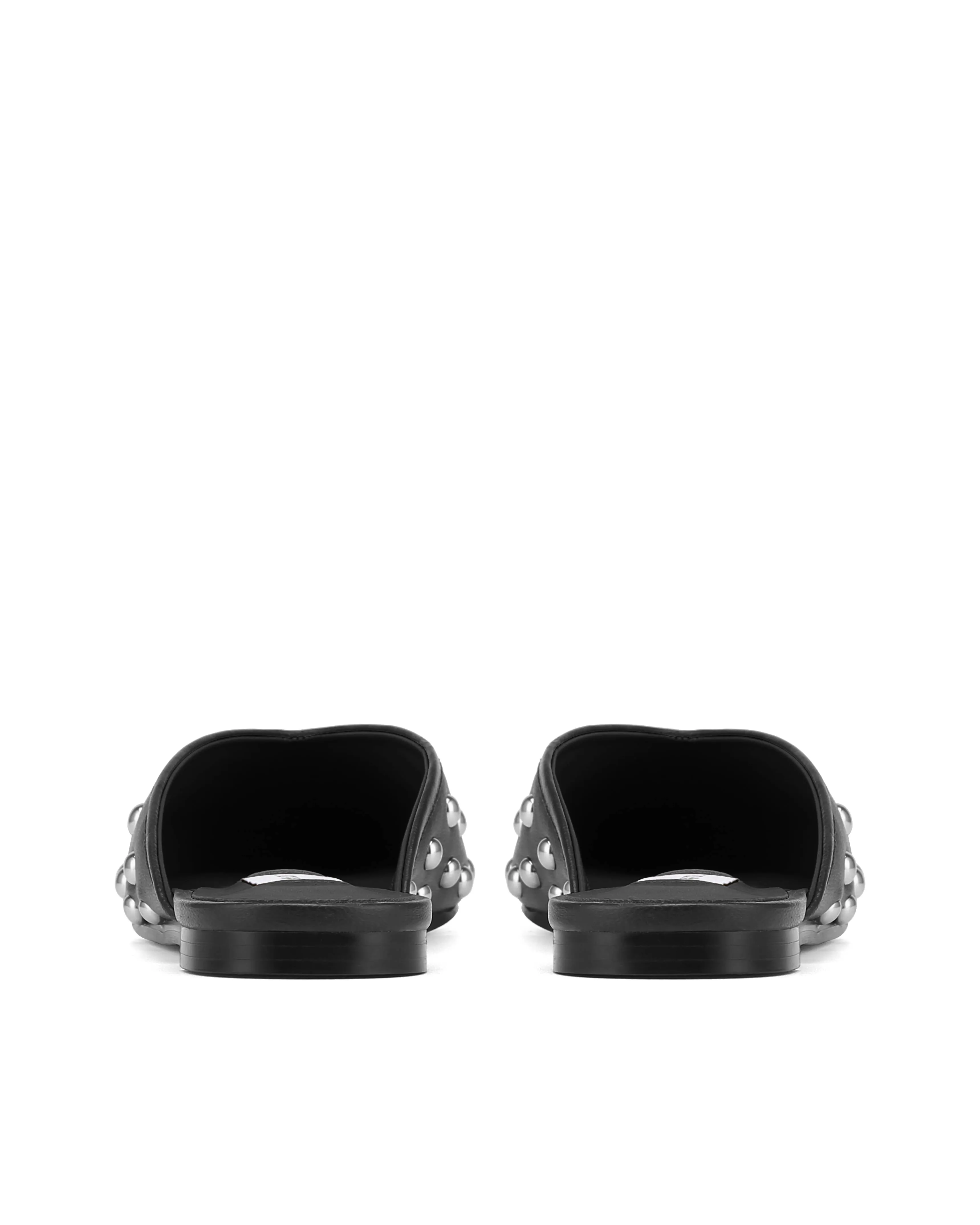 Ariel Black Leather Studs
