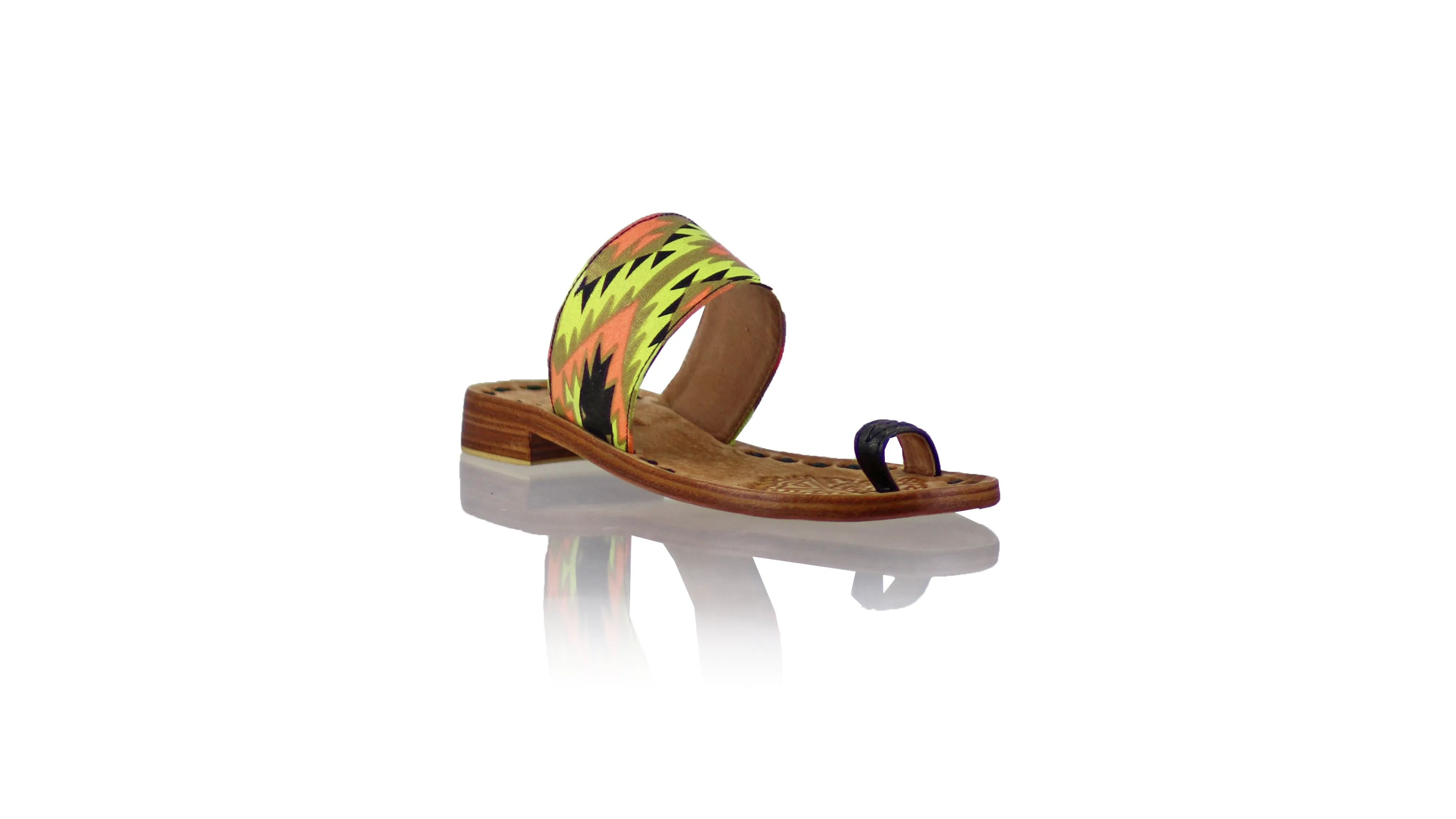 Arini 20mm - Black & Lime Black Orange Canvas
