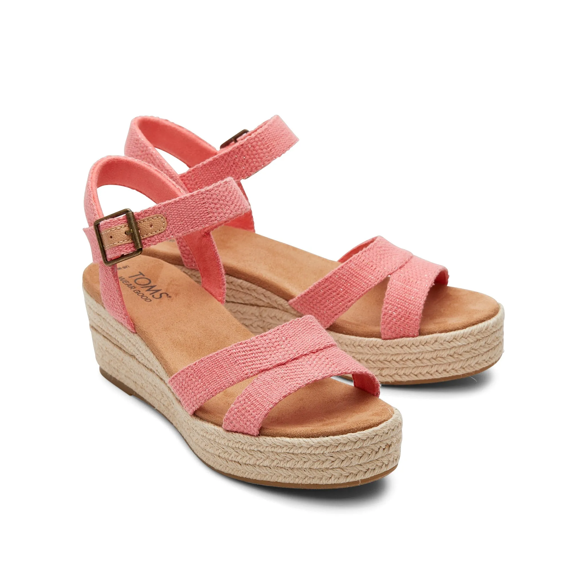 Audrey Pink Metallic Wedge Sandal
