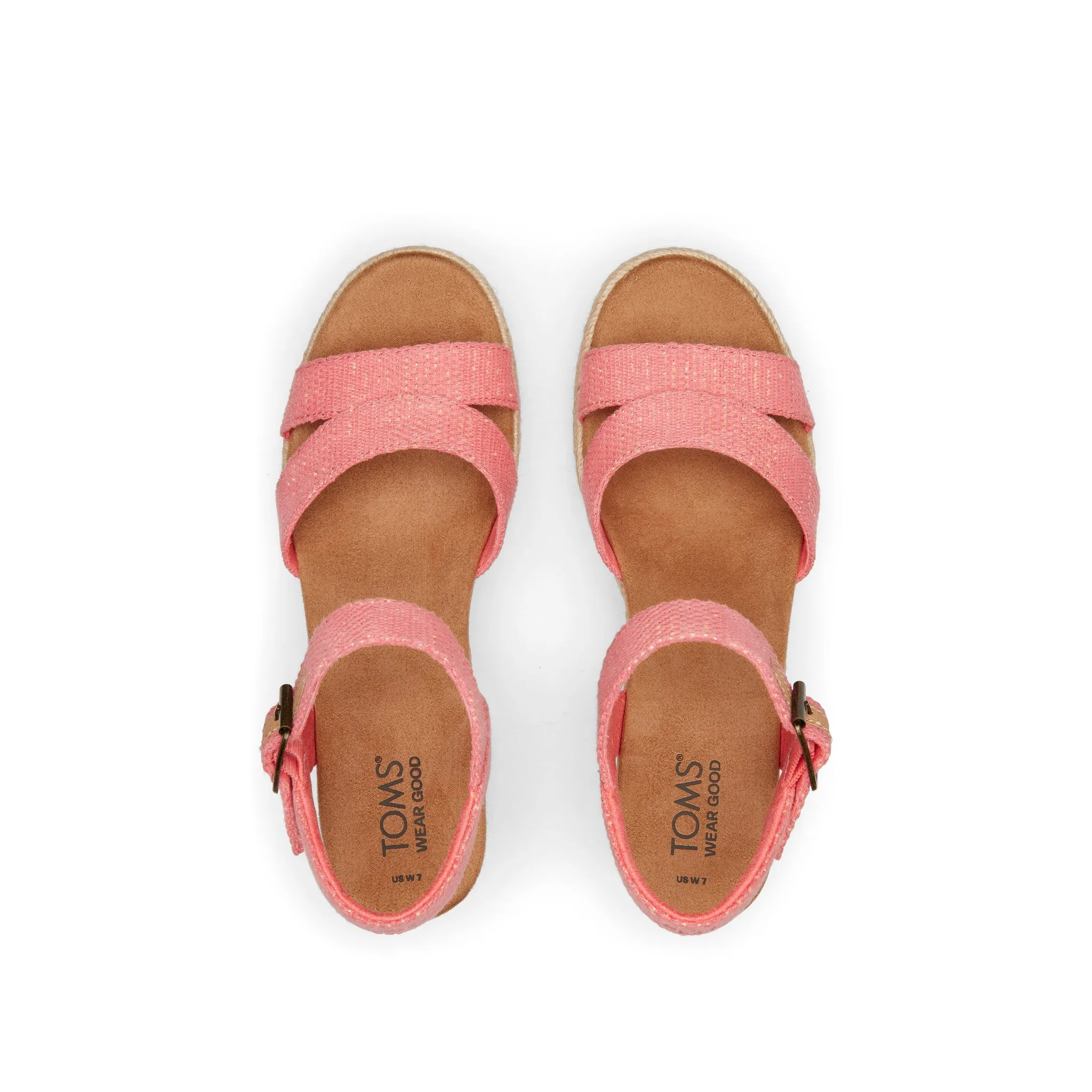 Audrey Pink Metallic Wedge Sandal