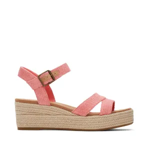 Audrey Pink Metallic Wedge Sandal