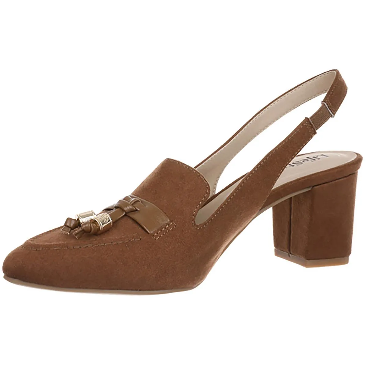 Audrey Womens Slip On Pointed Toe Slingback Sandals