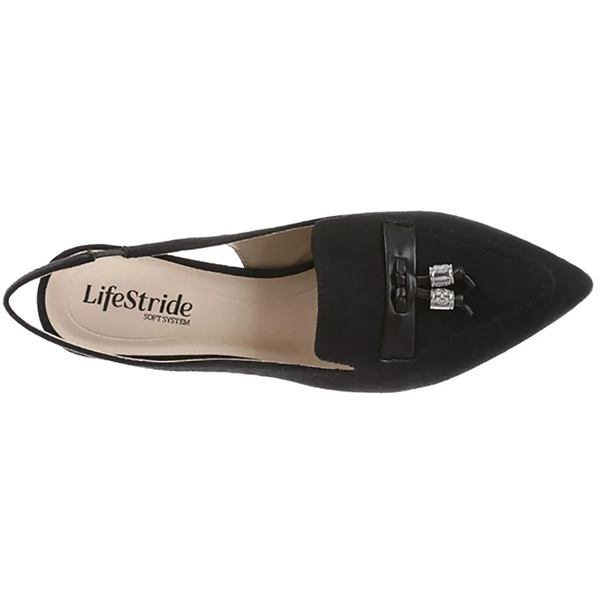 Audrey Womens Slip On Pointed Toe Slingback Sandals