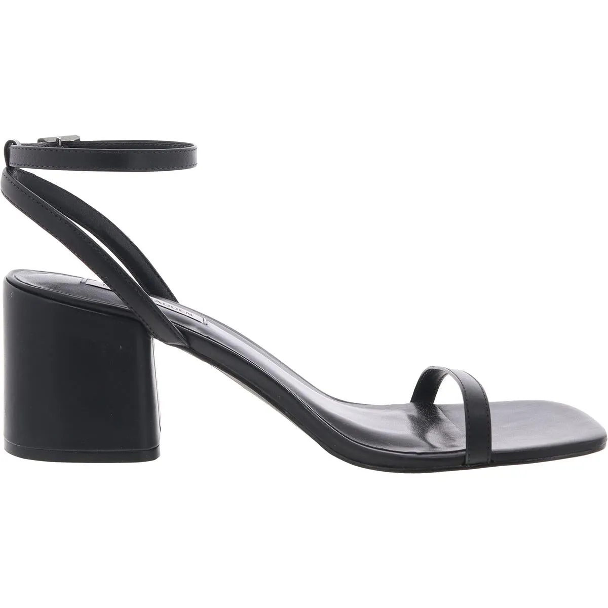 Audrina Womens Adjustable Leather Block Heel