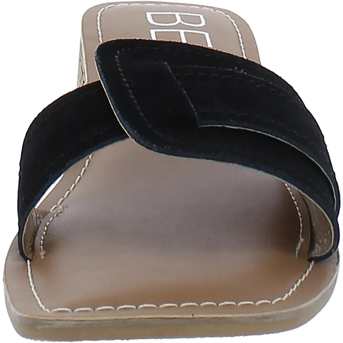 Baja Womens Leather Slip-On Wedge Sandals