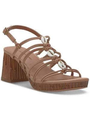 Bassie2 Womens Block Heel Ankle Strap Strappy Sandals