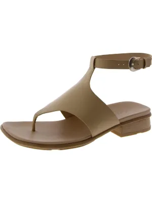 Beck Womens Leather Thong Block Heel